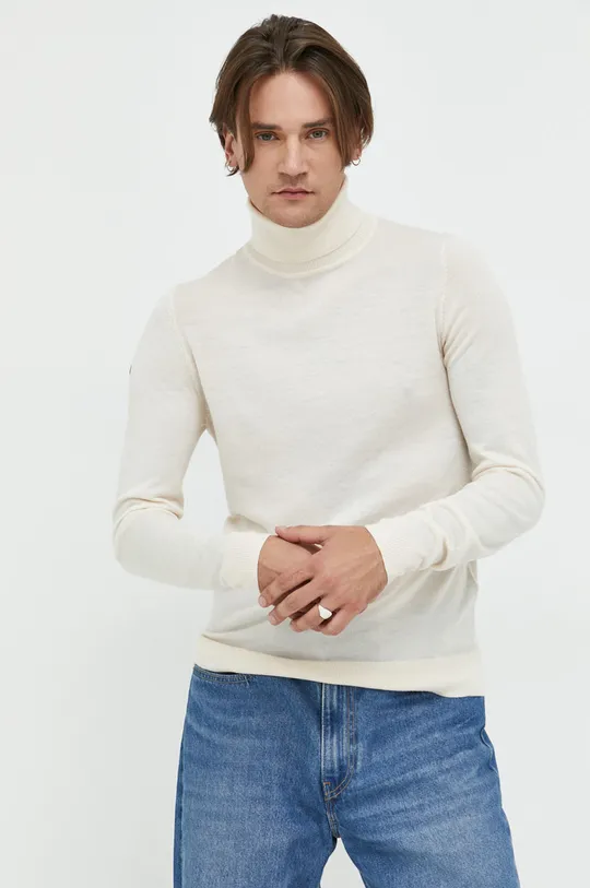 béžová Vlnený sveter Superdry Pánsky