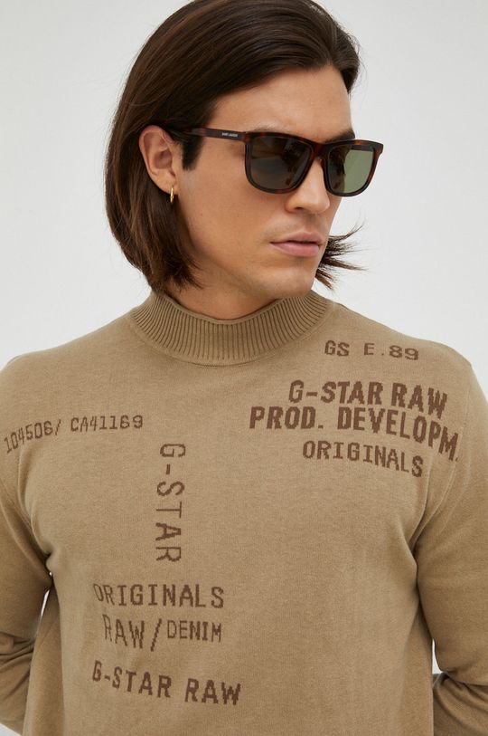 маслина Памучен пуловер G-Star Raw