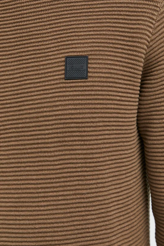 hnedá Bavlnený sveter Solid