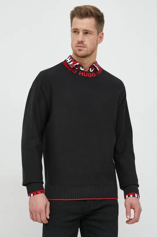 чорний Бавовняний светер HUGO