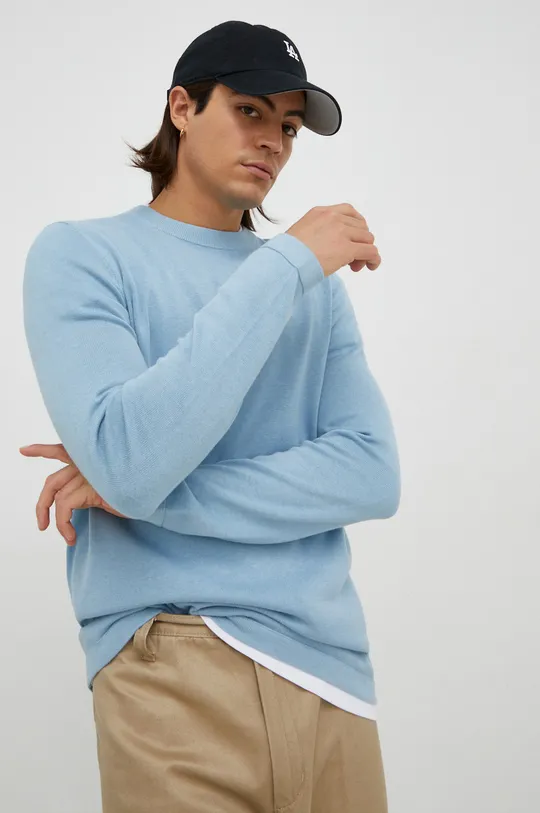niebieski Marc O'Polo sweter z domieszką kaszmiru Męski