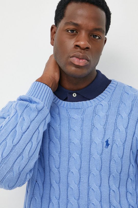 jasny niebieski Polo Ralph Lauren sweter bawełniany