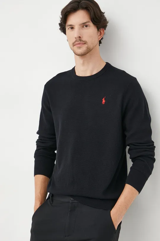 czarny Polo Ralph Lauren sweter bawełniany Męski