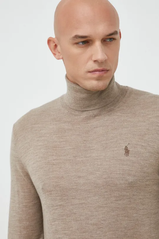 hnedá Vlnený sveter Polo Ralph Lauren Pánsky