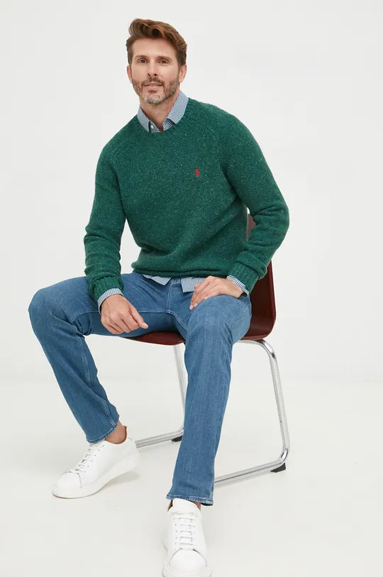 πράσινο Μάλλινο πουλόβερ Polo Ralph Lauren Ανδρικά