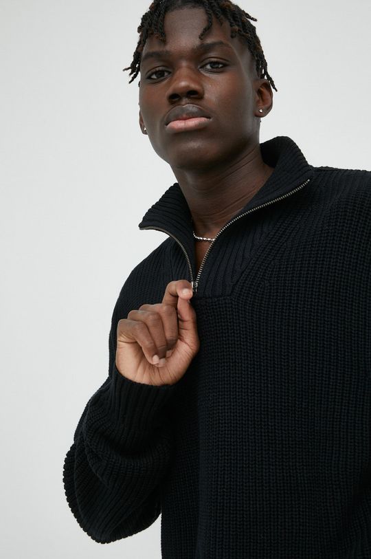 czarny Lee sweter bawełniany Męski
