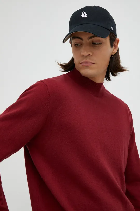 czerwony Wrangler sweter z domieszką wełny