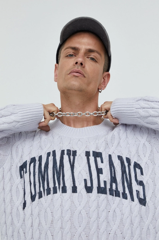 szary Tommy Jeans sweter Męski