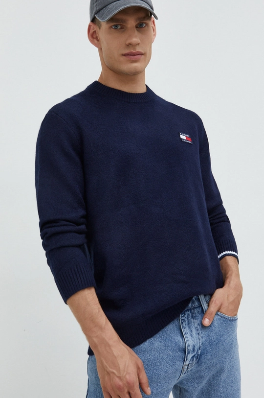 granatowy Tommy Jeans sweter Męski