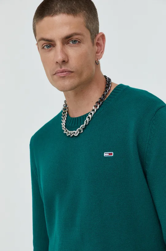 zelena Pamučni pulover Tommy Jeans