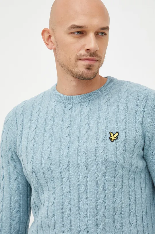 блакитний Светр з домішкою вовни Lyle & Scott