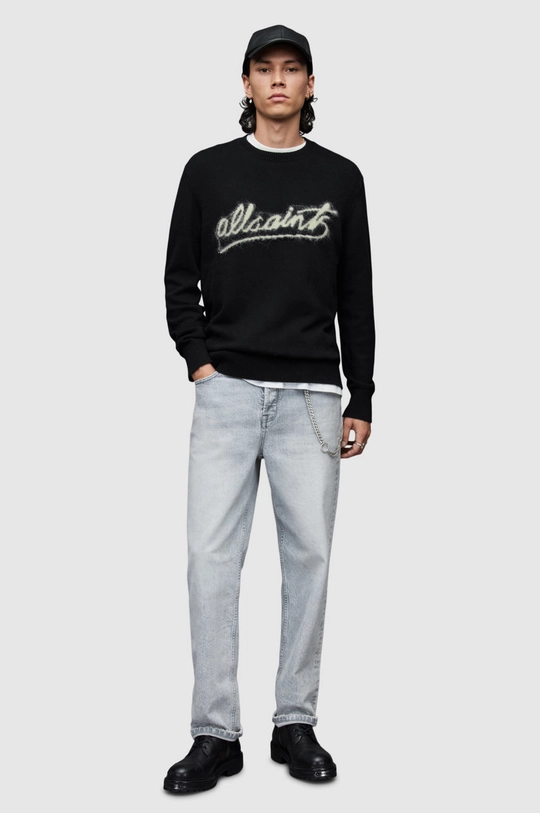 AllSaints sweter SIGNATURE CREW  97 % Bawełna, 1 % Poliamid, 1 % Wełna, 1 % Alpaka