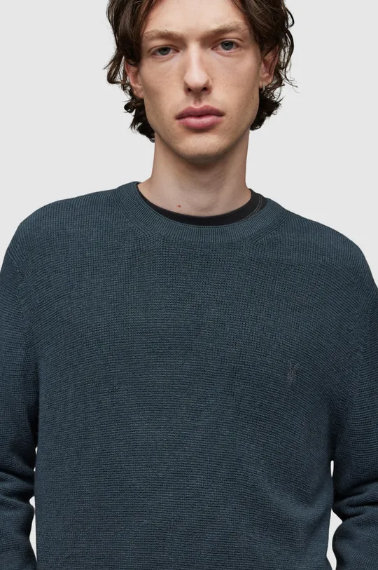 Vlnený sveter AllSaints tmavomodrá
