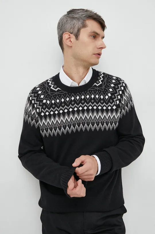 czarny GAP sweter bawełniany Męski