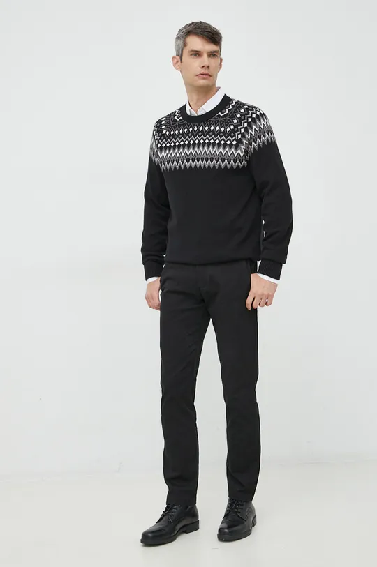 Pamučni pulover GAP crna