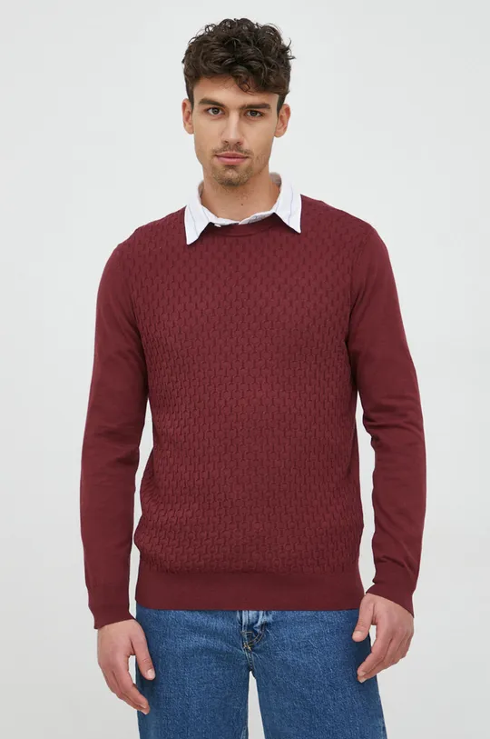 kasztanowy Armani Exchange sweter bawełniany Męski