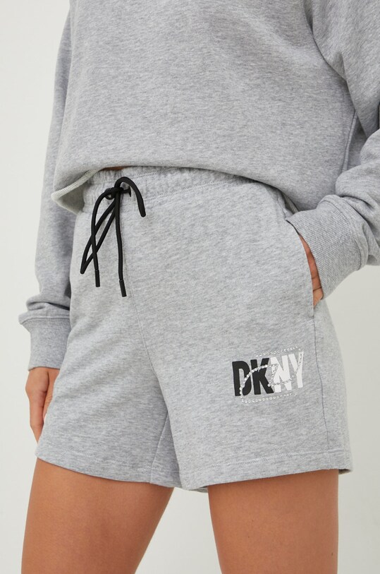 Шорты Dkny женские цвет серый с аппликацией высокая посадка | ANSWEAR.ua