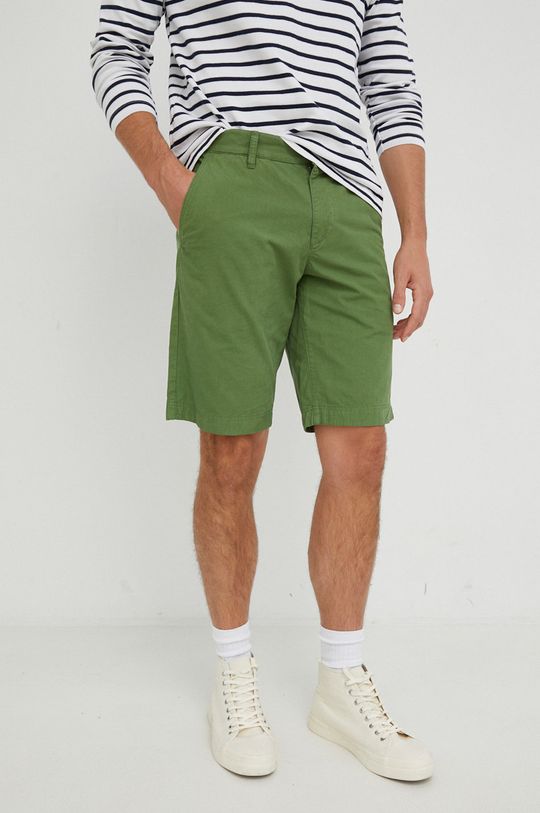 Bombažne kratke hlače Marc O'Polo zelena