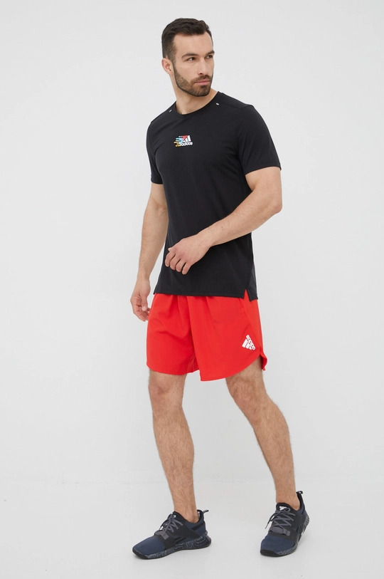 adidas Performance edzős rövidnadrág Designed For Training HC4242 piros