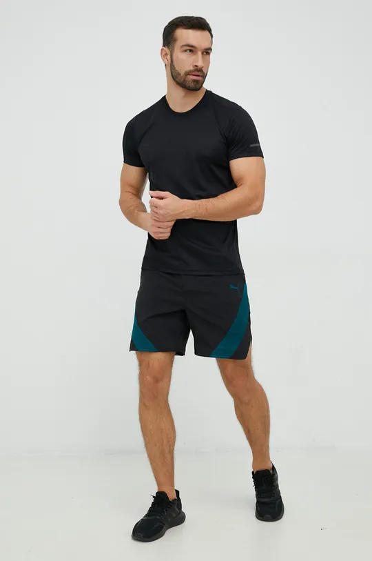 Puma edzős rövidnadrág fit woven fekete