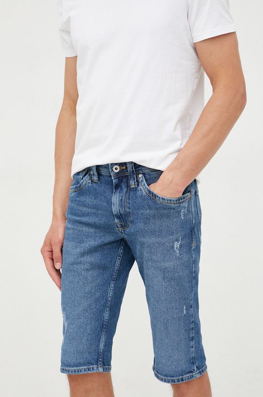 niebieski Pepe Jeans szorty jeansowe Męski