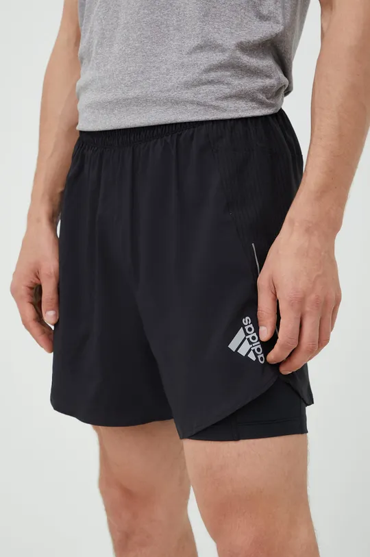 črna Kratke hlače za tek adidas Performance Designed 4 Running Moški