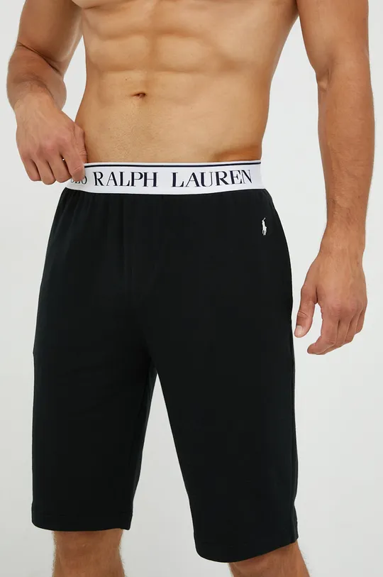 Σορτς πιτζάμας Polo Ralph Lauren μαύρο