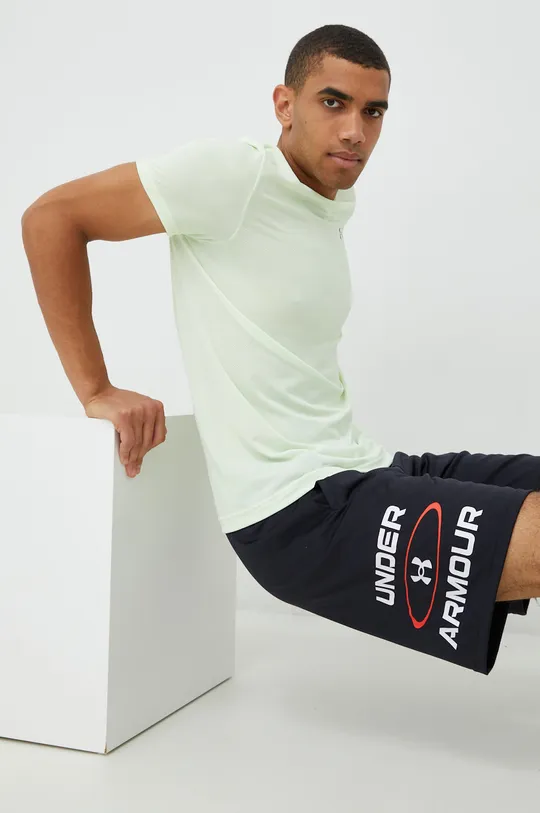črna Kratke hlače za vadbo Under Armour Tech Wordmark Graphic Moški