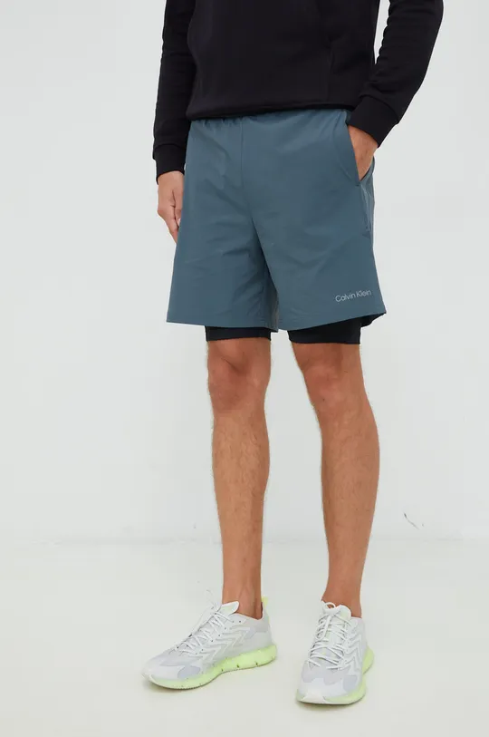 zelena Kratke hlače za vadbo Calvin Klein Performance Ck Essentials Moški