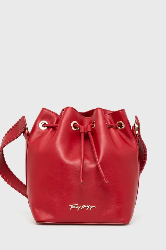 κόκκινο Δερμάτινη τσάντα Tommy Hilfiger Γυναικεία