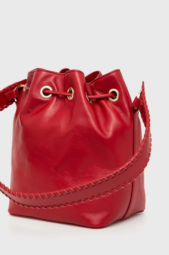 κόκκινο Δερμάτινη τσάντα Tommy Hilfiger