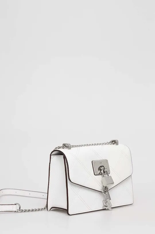 Δερμάτινη τσάντα DKNY λευκό