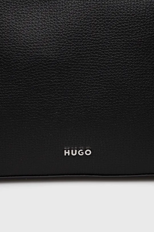 μαύρο Δερμάτινη τσάντα HUGO