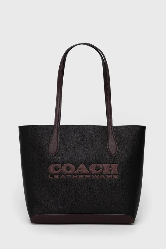 črna Usnjena torbica Coach Ženski
