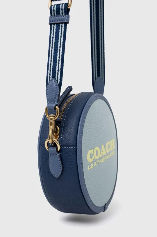 Δερμάτινη τσάντα Coach μπλε