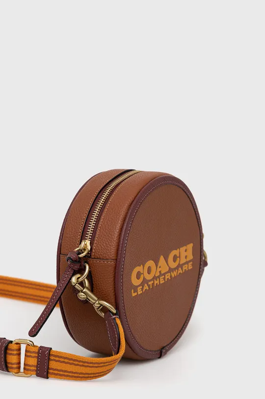 Кожаная сумочка Coach коричневый