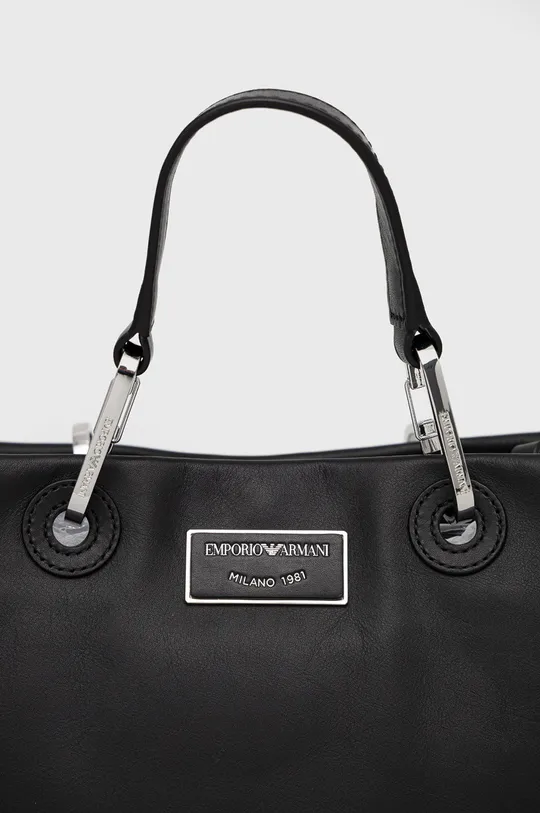 μαύρο Emporio Armani δερμάτινη τσάντα