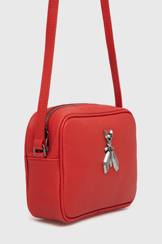 Δερμάτινη τσάντα Patrizia Pepe κόκκινο