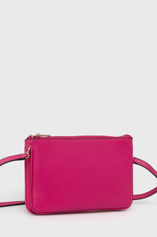 Кожаная сумка Furla розовый