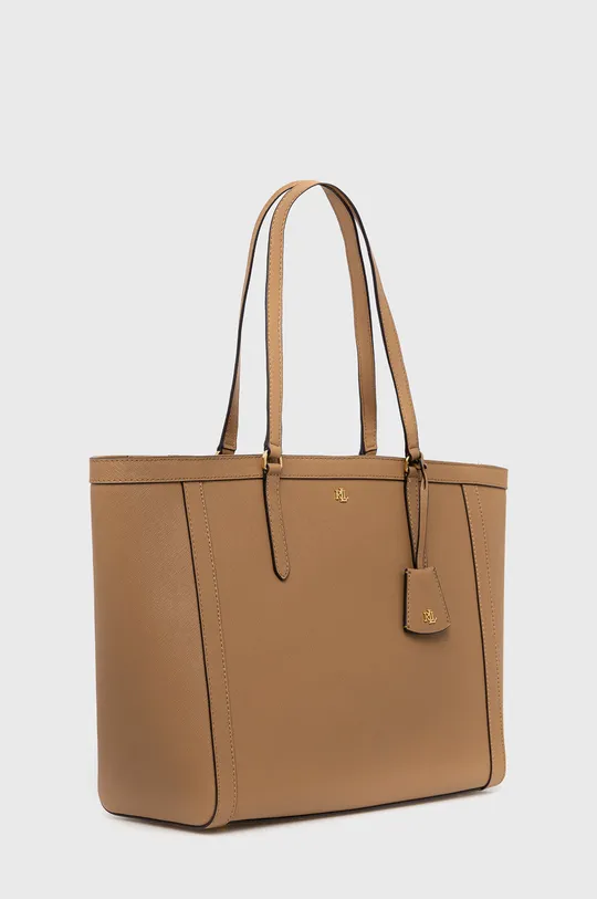 Шкіряна сумочка Lauren Ralph Lauren коричневий