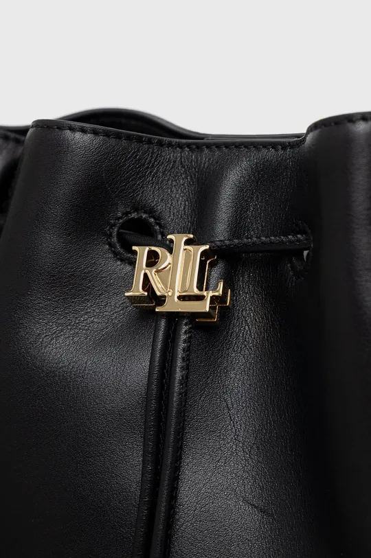 čierna Kožená kabelka Lauren Ralph Lauren