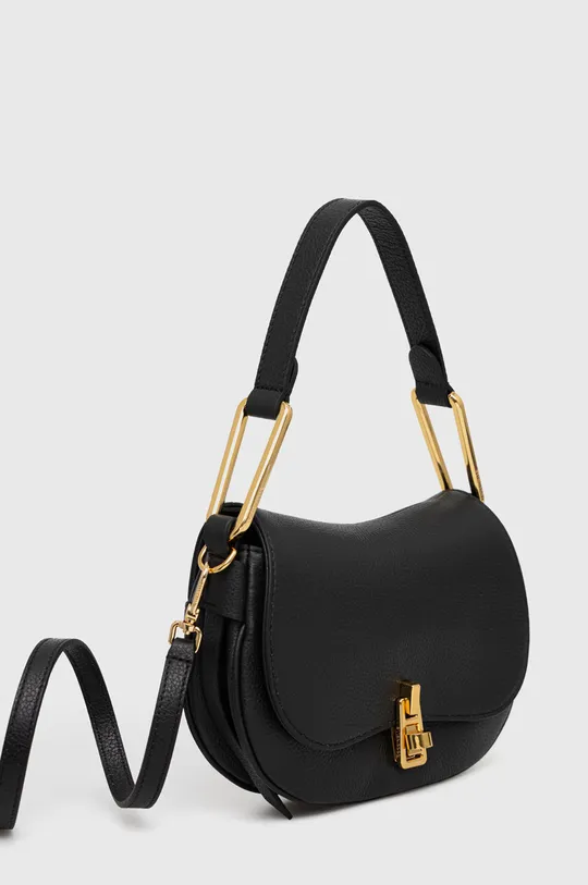 Usnjena torbica Coccinelle črna