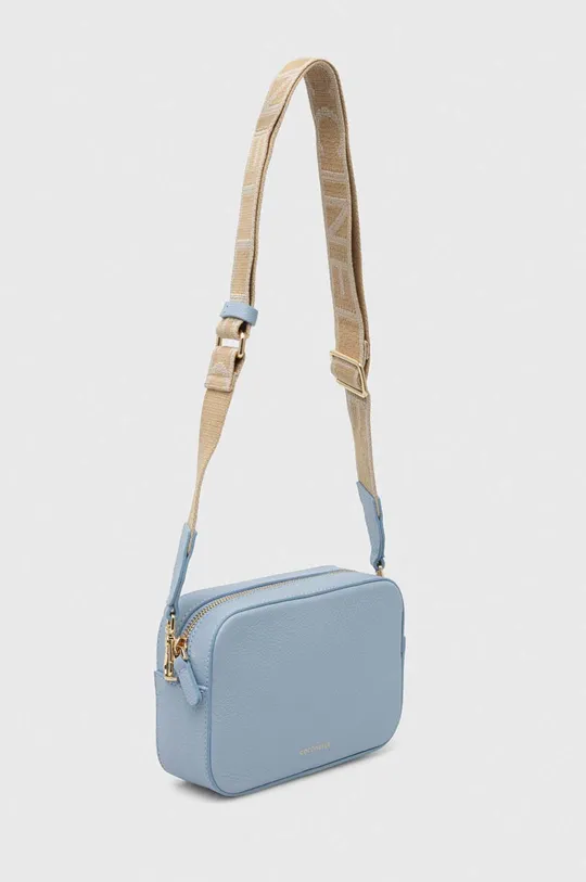 Usnjena torbica Coccinelle modra