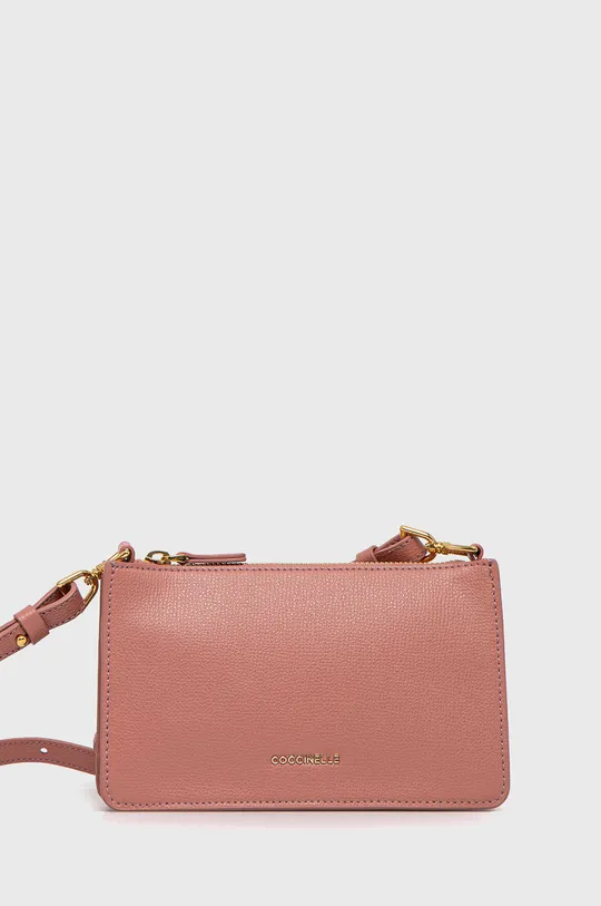 ροζ Δερμάτινη τσάντα Coccinelle Γυναικεία