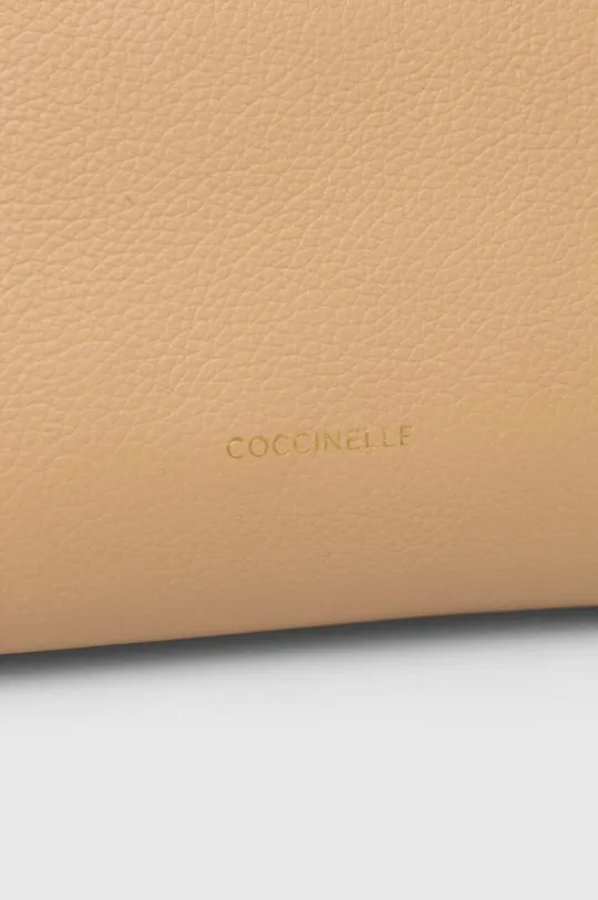 beige Coccinelle borsa a mano in pelle