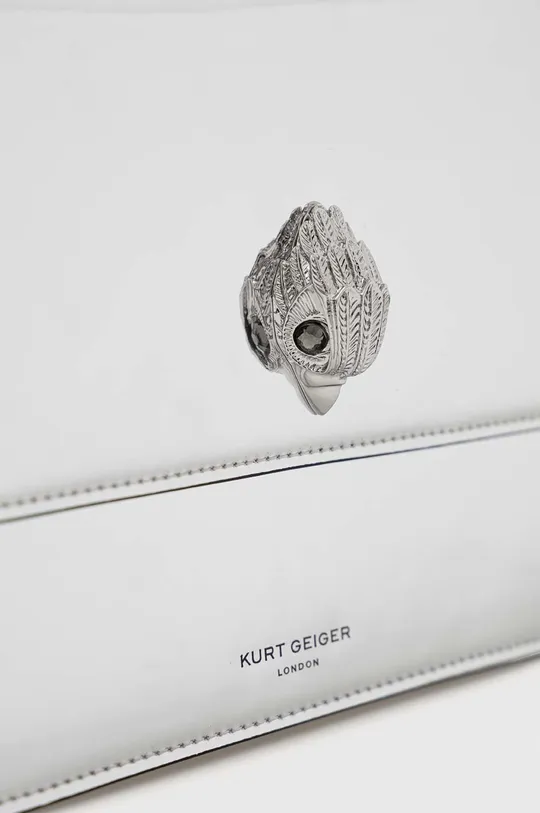 srebrna Kožna torba Kurt Geiger London
