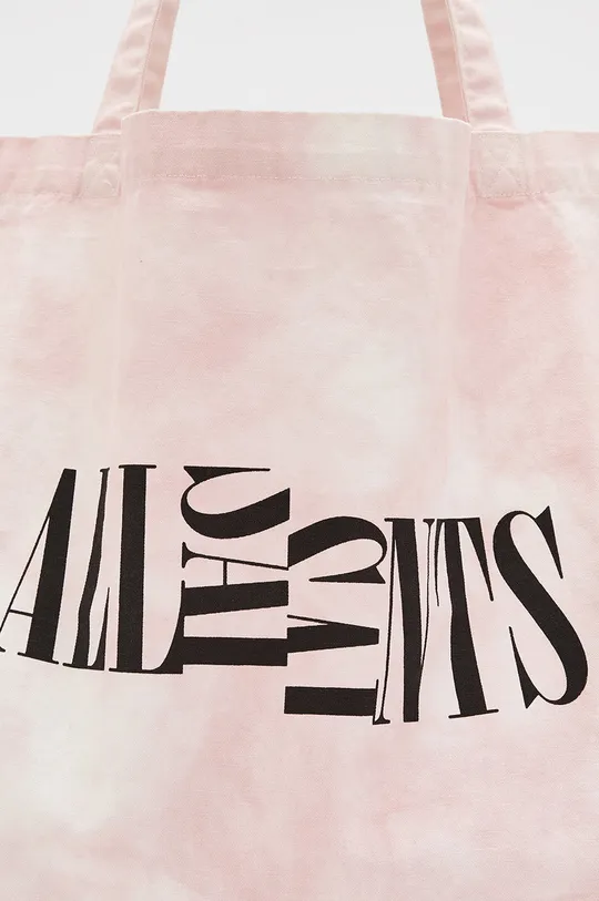 AllSaints geanta de bumbac roz pastelat