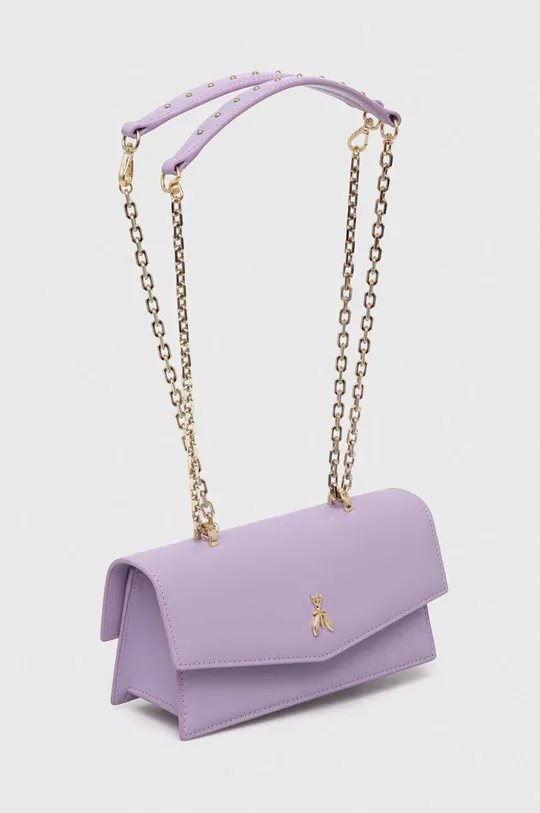 Кожаная сумочка Patrizia Pepe фиолетовой