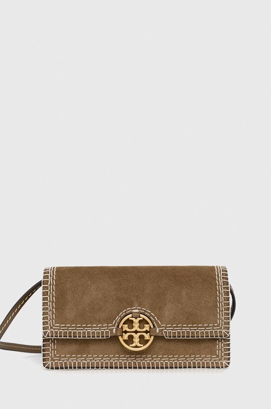 brązowy Tory Burch torebka zamszowa Damski