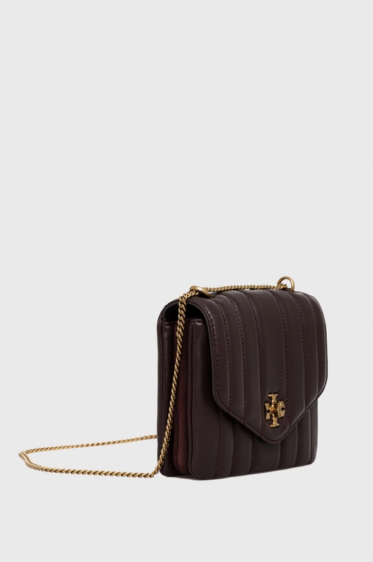 Δερμάτινη τσάντα Tory Burch Kira καφέ